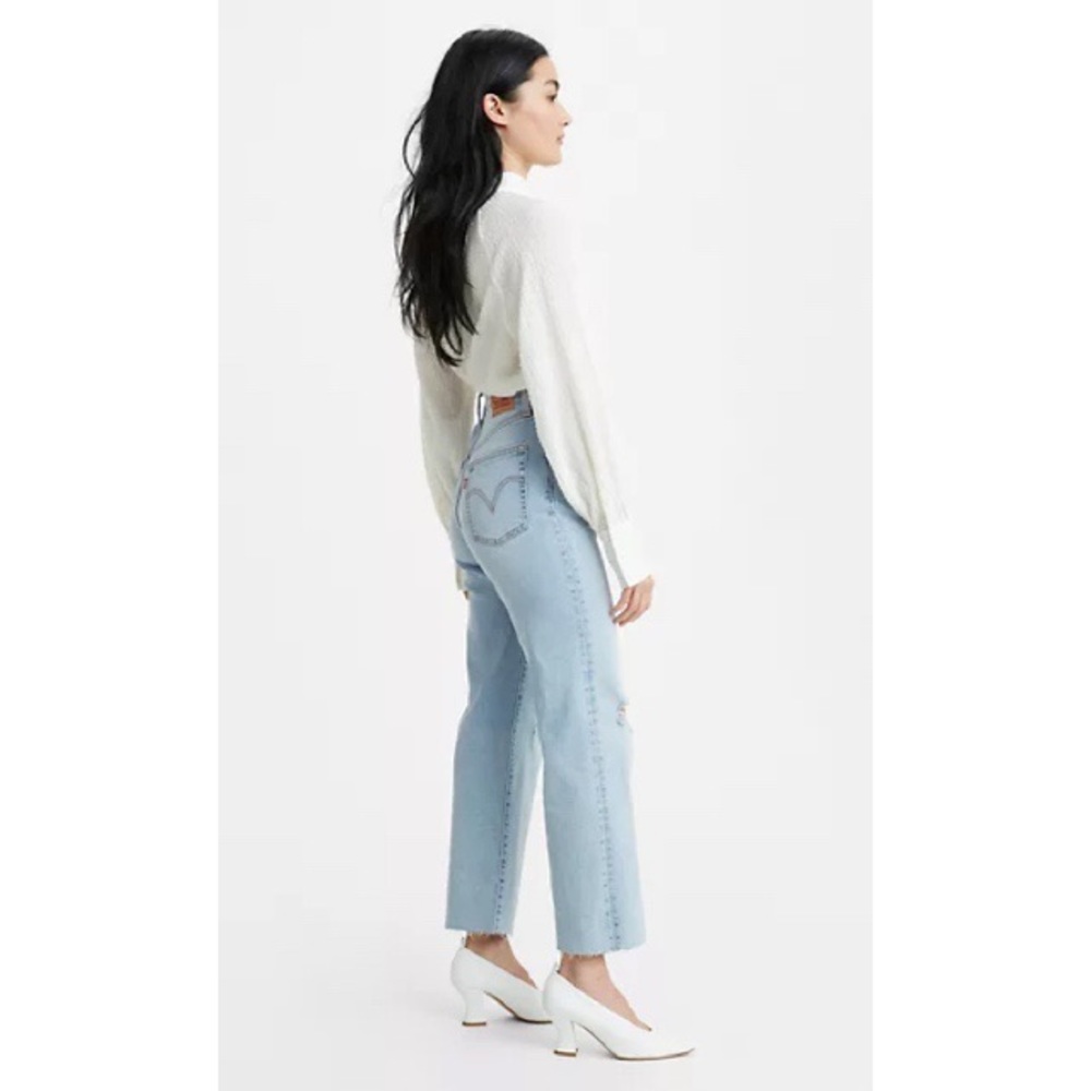 Levi’s Ribcage Straight Ankle Jeans Light Wash